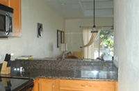 Each of our condos has a fully-equipped kitchen with dishwasher, and a breakfast nook.