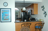 Each of our condos has a full kitchen and breakfast nook, with dishwasher, microwave, blender, coffeemaker, and everything you need to prepare a gourmet meal (TNI Photo)