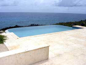 A beautiful seaside "infinity" pool at Sea Spray Cottage, on Grand Cayman.